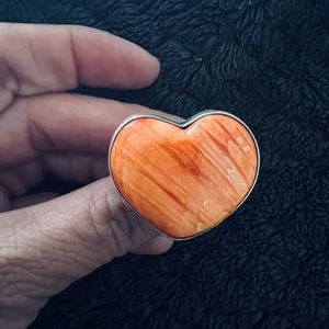 Sterling Silver Heart Ring (Adjustable)